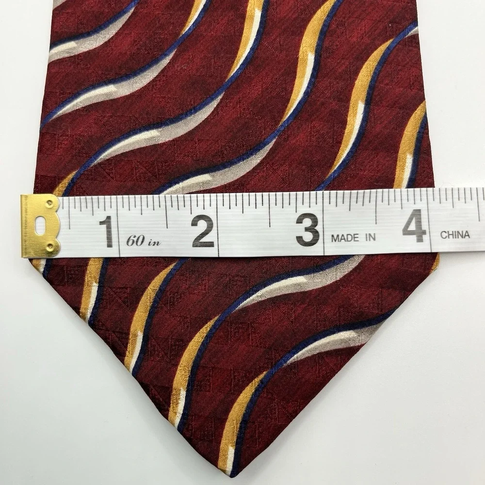 Oscar de la Renta Mens Tie Abstract Waves